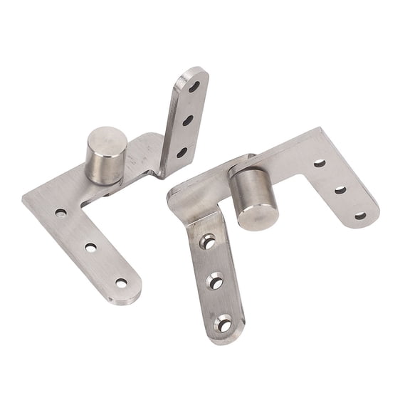 M Buder Door Pivot Hinges Heavy Duty Stainless Steel 270 Degree Rotating Inset Hinge Left Right Maximum Load 130lbs Silver Brushed 5.5 In / 14 cm