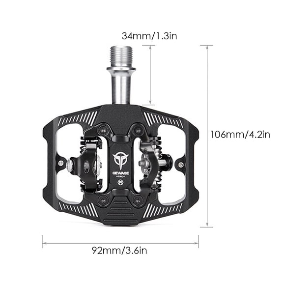 M Buder Double-Sided SPD Compatible Mountain Bike Clip Pedals 9/16 Inch Aluminum Alloy Cleats Replacement