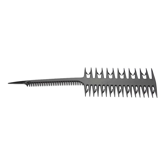 M Buder Double Sided Wide Fine Tooth Highlighting Comb, Professional Anti-Static Hair Comb, Black