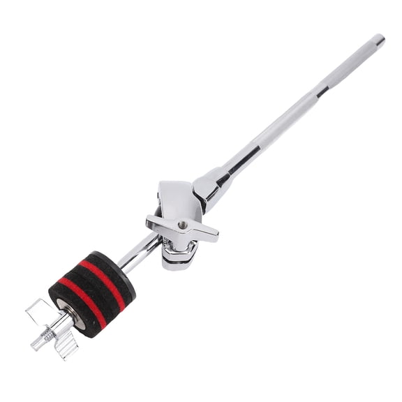 M Buder Drum Cymbal Arm Extension Stand Portable Mount with Clamp Booming Brake Tilt Attachment for Percussion Instruments Carbon Steel Construction WC53E Model Silver Color 17.72 Inches Length
