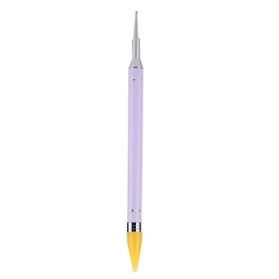 M Buder Dual Ended Nail Dotting Pen & Drawing Tool, Candy Color Wax Stone Picker For Precision Painting, Decorating & Professional Manicures, Purple (14 inches / 35.5 cm)