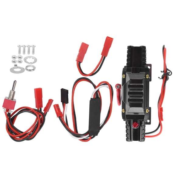 M Buder Dual Motor Metal RC Winch Switch 3rd Channel Heavy-Duty Crawler Recovery Kit Fit for Traxxas Axial SCX10 Tamiya Redcat 1/8 Scale Model Trucks (85mm / 3.3 Inches Length)