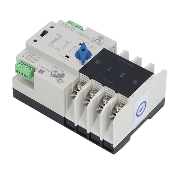 M Buder Dual Power Automatic Transfer Switch 4P ATS 100A AC 220V, Power Isolation Converter for Shopping Mall, Factory, Home Backup Power Transfer, Silver Alloy Flame Retardant Switch