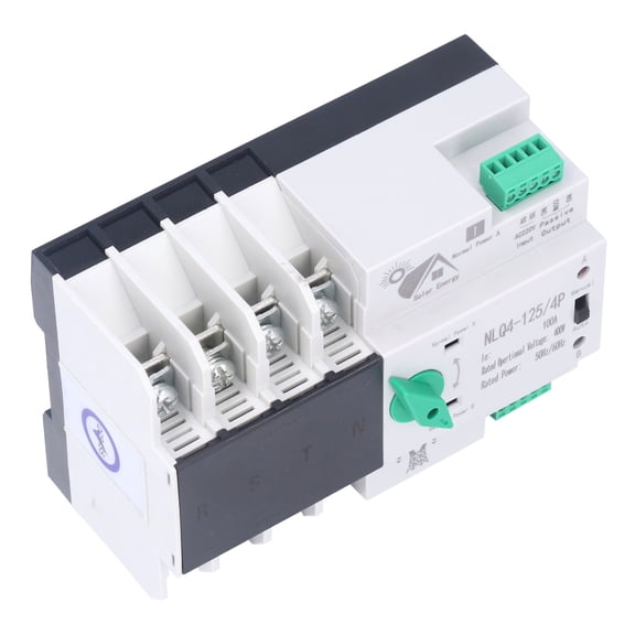 M Buder Dual Power Automatic Transfer Switch Millisecond Circuit Fast Controller NLQ4-125/4P 100A 400V AC Secondary Power Distribution (15 inches / 38.1 cm) [cite: 2, 7, 8, 12]