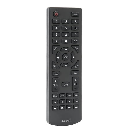 M Buder Durable Universal TV Remote Control Replacement for LED TVs, 6.69 inches / 17 cm, Ergonomic ABS Shell, Long Distance Control, No Battery Included, Black Finish, Easy to Use