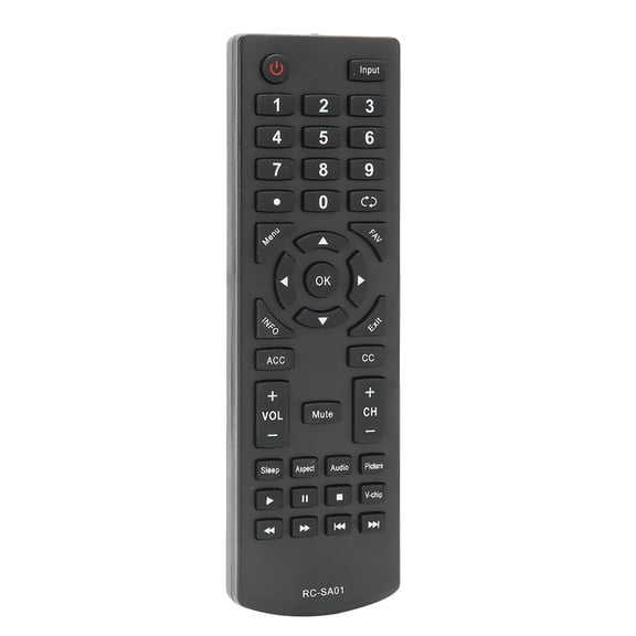 M Buder Durable Universal TV Remote Control Replacement for LED TVs, 6.69 inches / 17 cm, Ergonomic ABS Shell, Long Distance Control, No Battery Included, Black Finish, Easy to Use