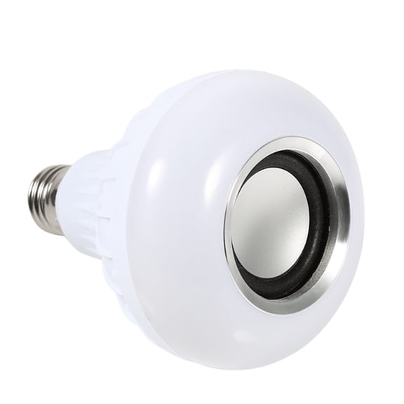 M Buder E27 12W LED RGB Bluetooth Speaker Light Bulb, Wireless Music Playing Smart Lamp with 24-Key Remote Control, Multicolor Changing Home Decor Lighting for Bedroom Party (3.7 inches / 9.4 cm)