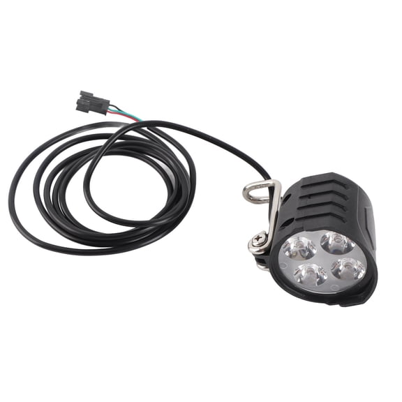 M Buder Electric Bike Headlight 12W High Brightness LED Front Light with Horn for 36V 48V 52V 60V E-Bike Super Bright Safety Cycling Night Riding Headlamp (10 inches / 25.4 cm)