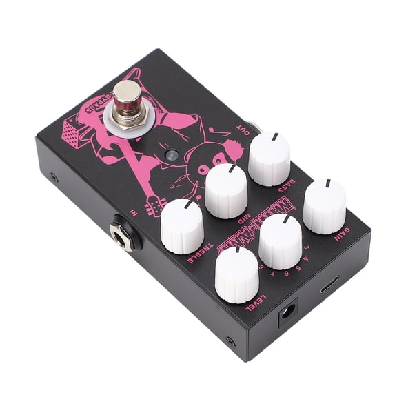 M Buder Electric Guitar Pedal 3 EQ Adjustable 9 Music Effects Multi Effects Guitar Effector for Performance 4.41 x 2.68 x 1.57 inches Metal Body 9V DC USB 5V Powered