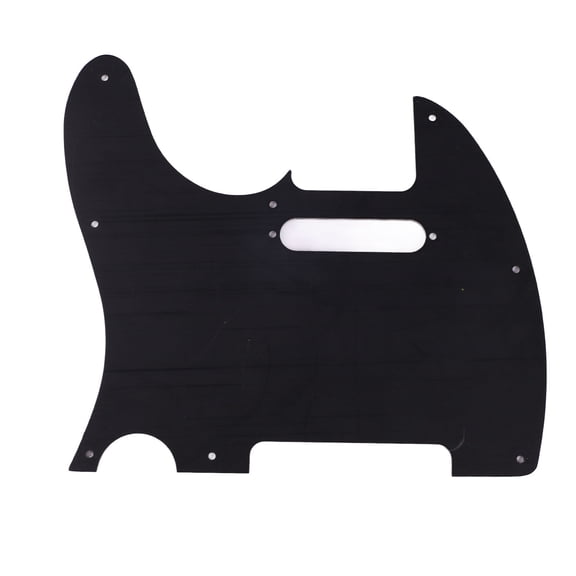 M Buder Electric Guitar Pickguard 3-Layer PVC Scratch Protection Decorative Guard Plate for Telecaster Style Guitar Replacement Parts Black with 8 Mounting Screws
