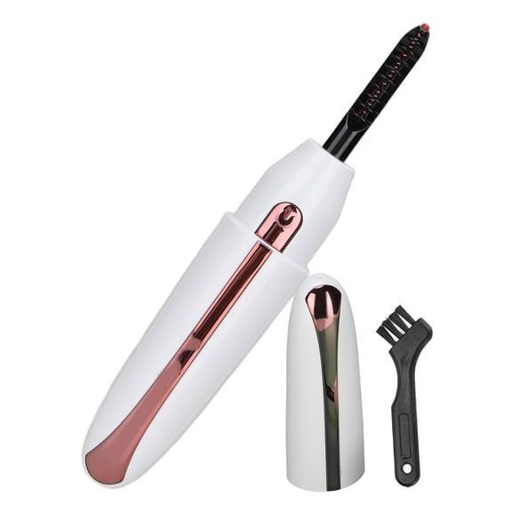 M Buder Electric Heated Eyelash Curler USB Rechargeable Tool, Natural Lash Lift, White (5.51 in / 14 cm)