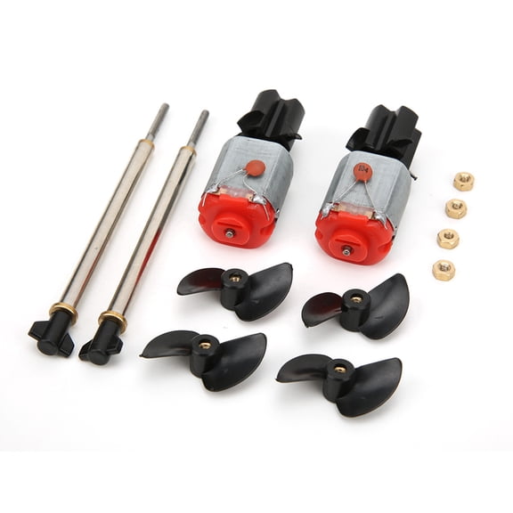 M Buder Electric RC Imitation Crocodilian Toy Boat Propeller Motor Accessory Fit for Flytec V005. Replacement Parts Including Propellers Motors and Copper Pipes for Enthusiasts.