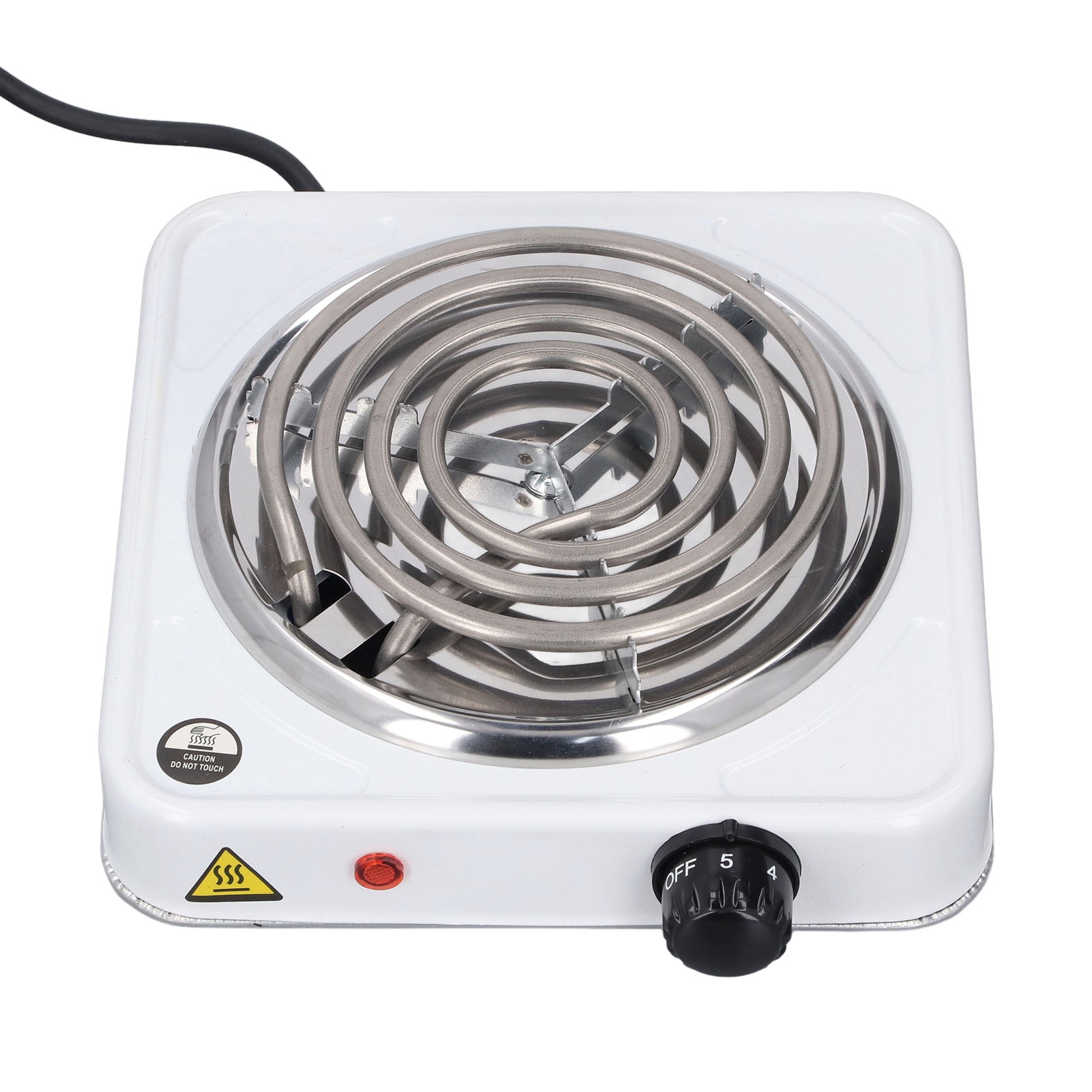 M Buder Electric Single Burner 1500W Countertop Single Coiled Burner Hot Plate with Adjustable Temperature Control, Portable Stove for Coffee and Tea