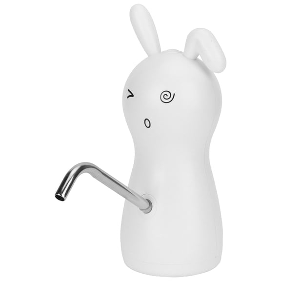 M Buder Electric Water Dispenser Portable USB Charging 450ml Quantitative Water Cooler Pump for 4.5L-18.9L (1.2-5 Gal) Barreled Water Rabbit Shape White