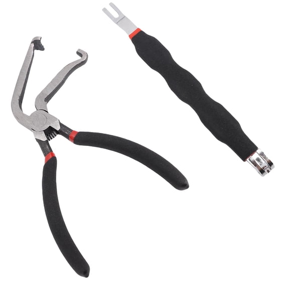M Buder Electrical Disconnect Pliers 60 Degree Bend Carbon Steel Fuel Line Hose Plier Set with Double Ended Terminal Separator Removal Tool for Automotive Repairs, Black (10 inches / 25.4 cm)
