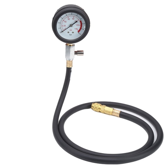 M Buder Engine Oil Pressure Test Tool Kit Tester Gauge with Toolbox Low Oil Warning with 90 Degree Coupling Adapter for Cars and Trucks Automotive Diagnostic Tool