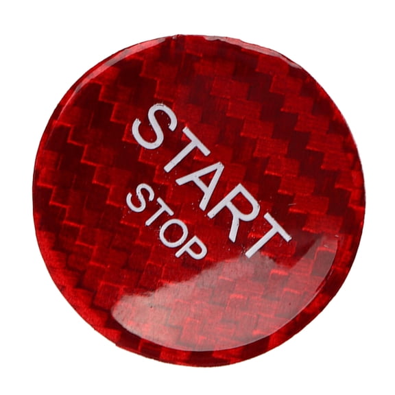 M Buder Engine Start Stop Button Switch Cover Carbon Fiber Ignition Starter Switch Sticker Replacement for Peugeot 408 308S 508 Red 1.18 inches / 3 cm