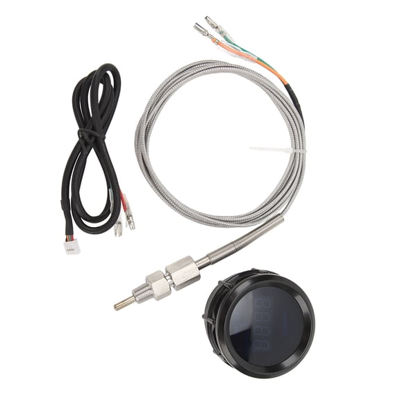 M Buder Exhaust Gas Temp Gauge 52mm High Accuracy Universal Fit 12V 200 to 1300 Degree C Digital EGT Meter Black Shell