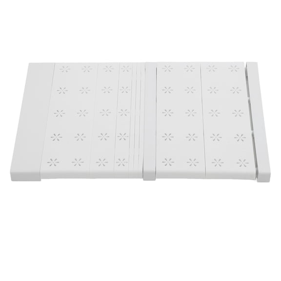M Buder Expandable Closet Shelves Adjustable Length Space Saving Retractable Divider Shelf Storage Rack for Cabinet Bathroom White 16.5-20.5 inches / 41-52 cm