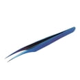 thumbnail image 1 of M Buder Eyelash Extension Tweezers Stainless Steel Ergonomic Curved Dolphin Tip for Volume Individual False Lashes and Nail Art, Blue Titanium (5.51 inches / 14 cm), 1 of 9