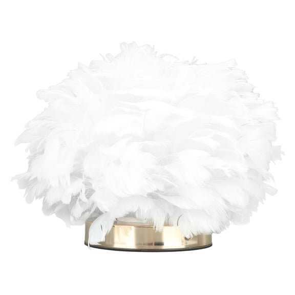 M Buder Feather Table Lamp USB Type C 5V Touch Control Stepless Dimming LED Lamp 11.8 inches / 30 cm White[cite: 1]