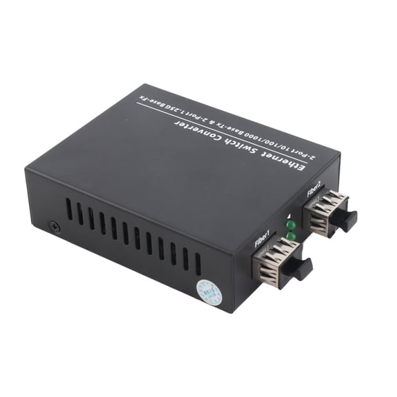 M Buder Fiber Transceiver Gigabit Ethernet SFP to RJ45 Media Converter Multi-Protocol Supported 10/100/1000 Mbps with LED Indicators 100-240V EU Plug