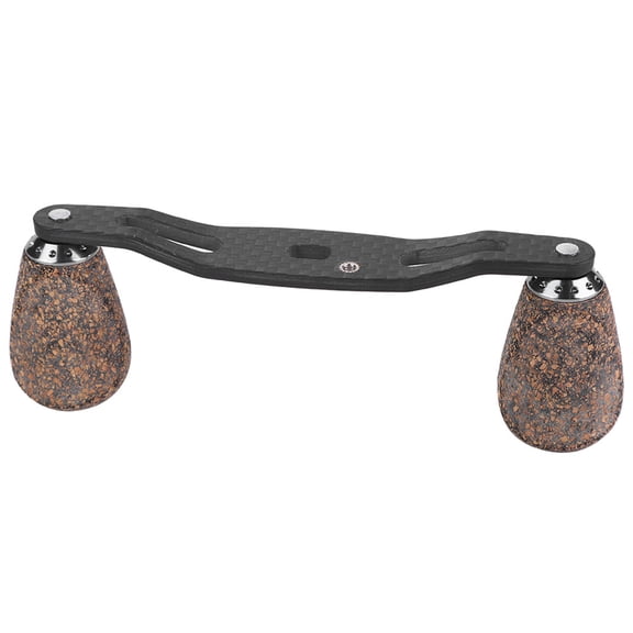 M Buder Fishing Reel Handle Wood Knob Carbon Fiber Frame 95mm / 3.74 inches Replacement Parts with Fittings