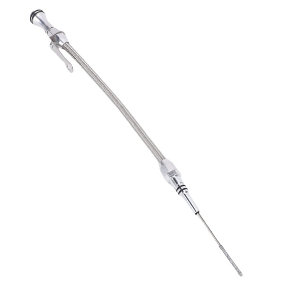 M Buder Flexible Engine Oil Dipstick Stainless Steel Fluid Level Indicator Replacement for Big Block Chevy BBC 396 427 454 496 502 V8 Engines 1965-1990 Silver
