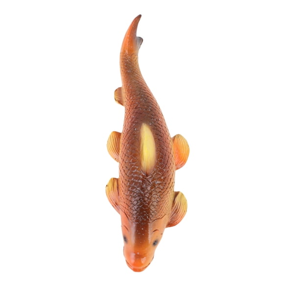 M Buder Floating Koi Fish Decor Resin Hand Coloured Realistic Pond Figurine for Garden Courtyard Pool Fountain Landscape Ornament Outdoor Water Feature Decoration (12.99 in / 33 cm)