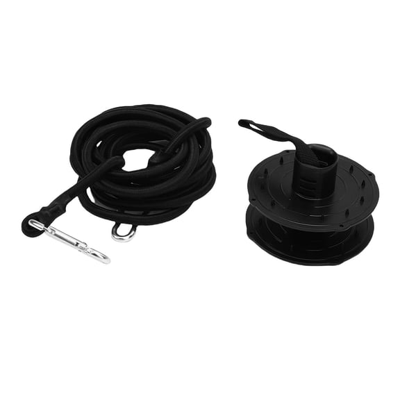 M Buder Floating Water Mat Tether Kit with Plastic Grommet and 118 inches Marine Grade Rope Heavy Duty Foam Water Pad Tether Kit Accessories for Lakes and Pools Black