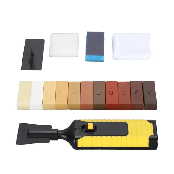 M Buder Floor Repair Wax Kit with 11 Colors Hard Wax Filler, Scratches ...
