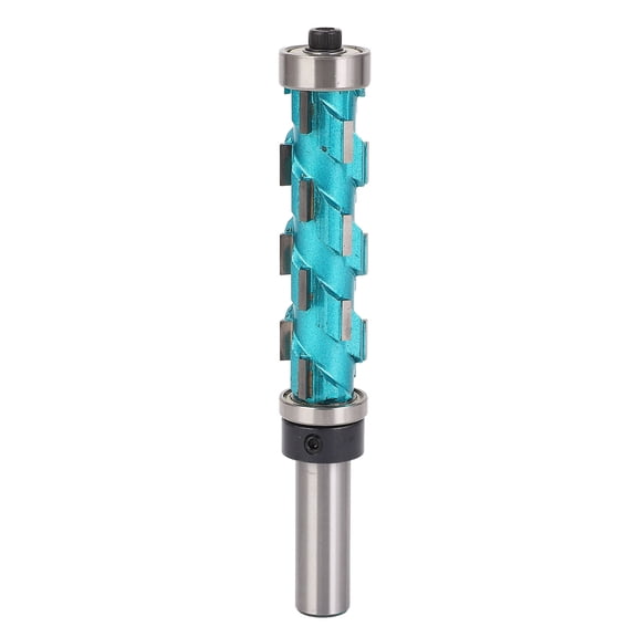 M Buder Flush Trim Router Bit 12mm / 0.47 inches Shank Double Bearing Spiral Carbide 65mm / 2.56 inches Cutting Length Woodworking Trimming Tool Accessories with Storage Box