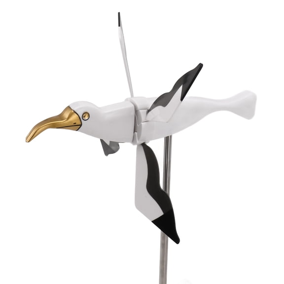 M Buder Flying Seagull Windmill Garden Spinner Lawn Ornament Wind Mill Whirligig Asuka Series Windmill for Outdoor Yard Decorations, Weather-Resistant Iron and Resin Construction, 10.2 x 9.6 inches