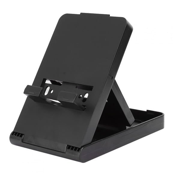 M Buder Foldable Game Console Play Stand for Nintendo Switch, Black Multi-Angle Adjustable Base Compact Travel Support Holder (7.48x4.72x0.79 in / 19x12x2 cm)