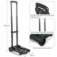 thumbnail image 1 of M Buder Folding Luggage Cart 2 Wheels Heavy Duty Collapsible Hand Truck Portable Foldable Trolley for Moving Shopping and Travel, Compact Utility Dolly, Black, 1 of 4