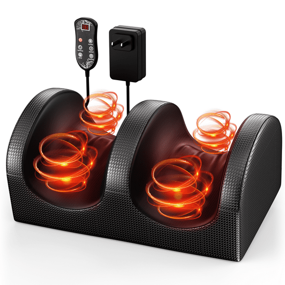 BOKYAN Shiatsu Foot Massager, Foot Spa with Heat for Comfort and Relief, Gift, Black