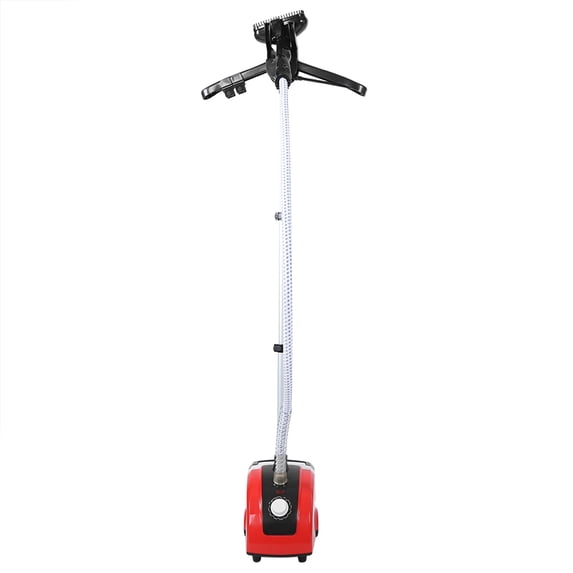M Buder Freestanding Garment Clothes Fabric Steamer, 11 Adjustable Stalls, 1700W, 1.7L Capacity, Red (9.84 in / 25 cm x 7.87 in / 20 cm x 7.67 in / 19.5 cm)