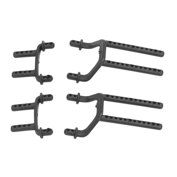 M Buder Front and Rear Body Post Mount Shell Column Set RC Car Spare Parts Replacement Accessories Black Plastic 4 Pieces Assembly Kit for 1/28 Scale Models (4.72 inches / 12 cm)