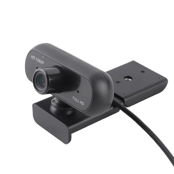 M Buder Full HD 1080P Wide Angle USB Webcam with Noise Cancelling Microphone, Drive-Free Laptop Computer Web Cam for Video Conference, Online Teaching and Live Streaming, Black Color