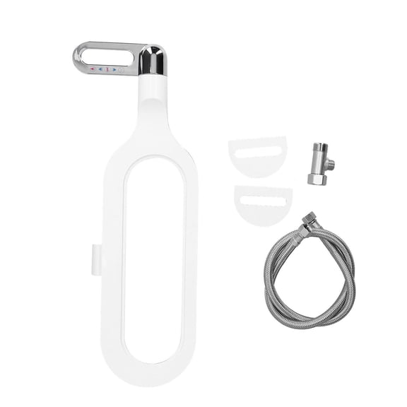 M Buder G1/2 Ultra Thin Plastic Toilet Bidet Attachment with Double Nozzles Self Cleaning for Home Bathroom 17.32 in / 44 cm
