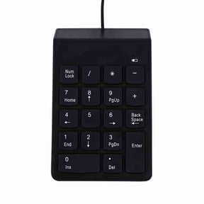 M Buder G3 USB Wired Numeric Keypad, 18 Keys Chocolate Mini Number Pad Keyboard for Laptop, Desktop, PC Pro, Plug and Play Numpad for Accounting and Financial Applications, Black (5.4x3.3 inches)