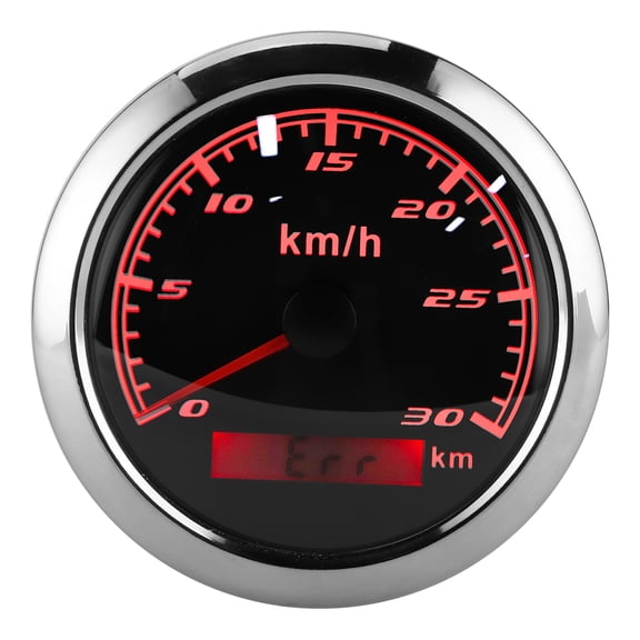 M Buder GPS Speedometer 30km/h Odometer 85mm (3.3 in) IP67 Waterproof Black Dial[cite: 1]