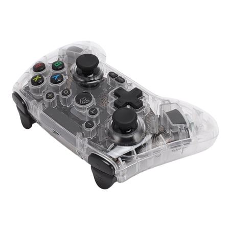 M Buder Gaming Wireless Controller 7 Color RGB Light 4 Level Vibration 6 Axis Gyro Wake Up Support for Switch Pro, PC, Android, iOS - Built-in 850mAh Battery (6.69 inches / 17 cm)
