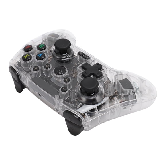 M Buder Gaming Wireless Controller 7 Color RGB Light 4 Level Vibration 6 Axis Gyro Wake Up Support for Switch Pro, PC, Android, iOS - Built-in 850mAh Battery (6.69 inches / 17 cm)