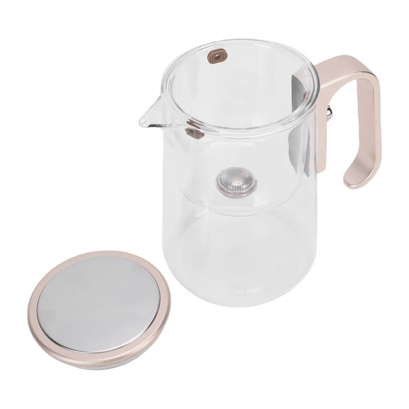 M Buder Glass Tea Pot 800ml Magnetic Water Separation Teapot with Strainer for Home Restaurant Champagne Gold