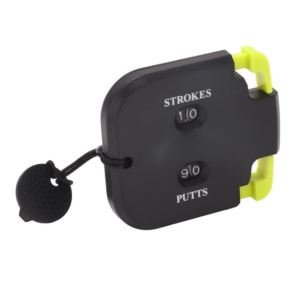 M Buder Golf Score Counter Plastic 2 Digits Stroke Putts Counting Clicker with Auxiliary Zeroing Function For 2 Players Black Body Green Press (8.00 inches / 20.32 cm)