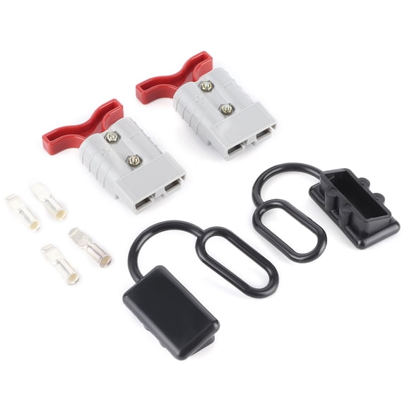 M Buder Gray 600V 50A Battery Electrical Plug Quick Connect Disconnect Tool EEL0002A for RVs, Motorhomes, Forklifts, Solar Panels & Tow Trucks, 8-Piece Set (6.30 inches / 16 cm)