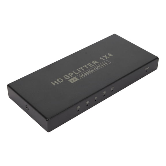M Buder HD Multimedia Interface 2.0 Splitter 4K 60Hz 1 in 4 Out 18Gbps HDCP2.2 RGB444 Duplicate Mirror Screen Adapter 100-240V EU Plug