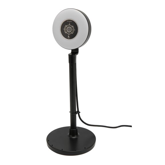 M Buder HD Webcam with Adjustable Ring Light, Built-in Microphone, USB 1080P Autofocus Web Cam with Retractable Pole for Laptop Desktop Office Video Calling, Black (11 inches / 28.0 cm)