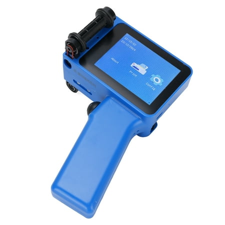 M Buder Handheld Inkjet Printer Gun Small Portable Mini Printer with HD LED 4.3 inches / 10.9 cm Touch Screen Quick Drying Encoding Machine for QR Code Barcode Production Date Lot Number, Blue